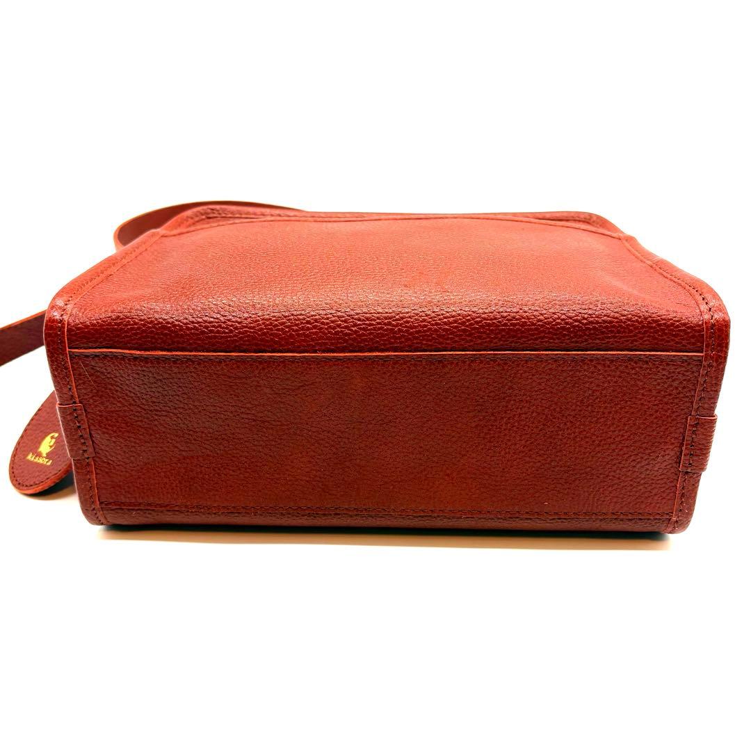 未使用 キソラ ショルダーバッグ本革クオドロ kissora 牛革 日本製レザー