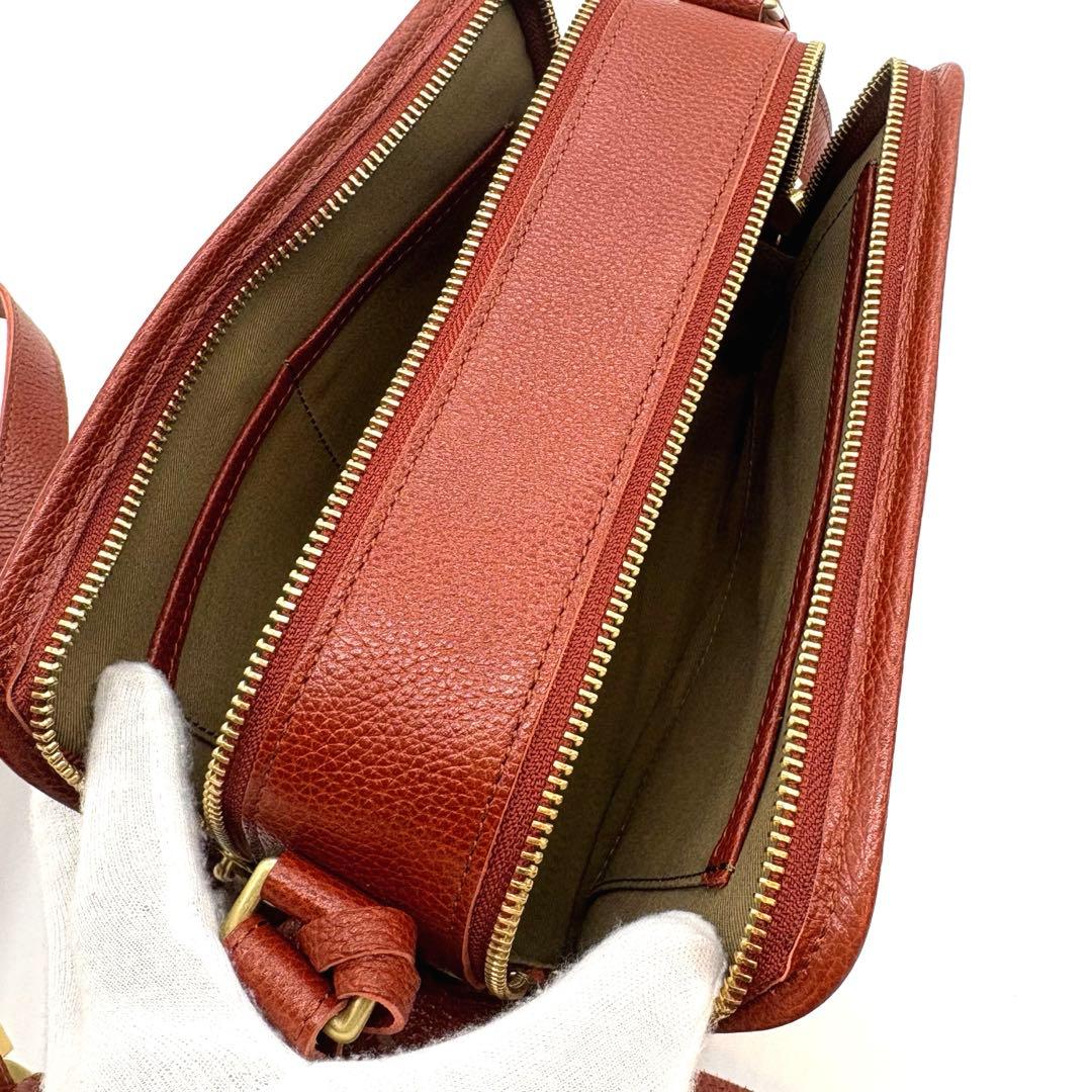 未使用 キソラ ショルダーバッグ本革クオドロ kissora 牛革 日本製レザー