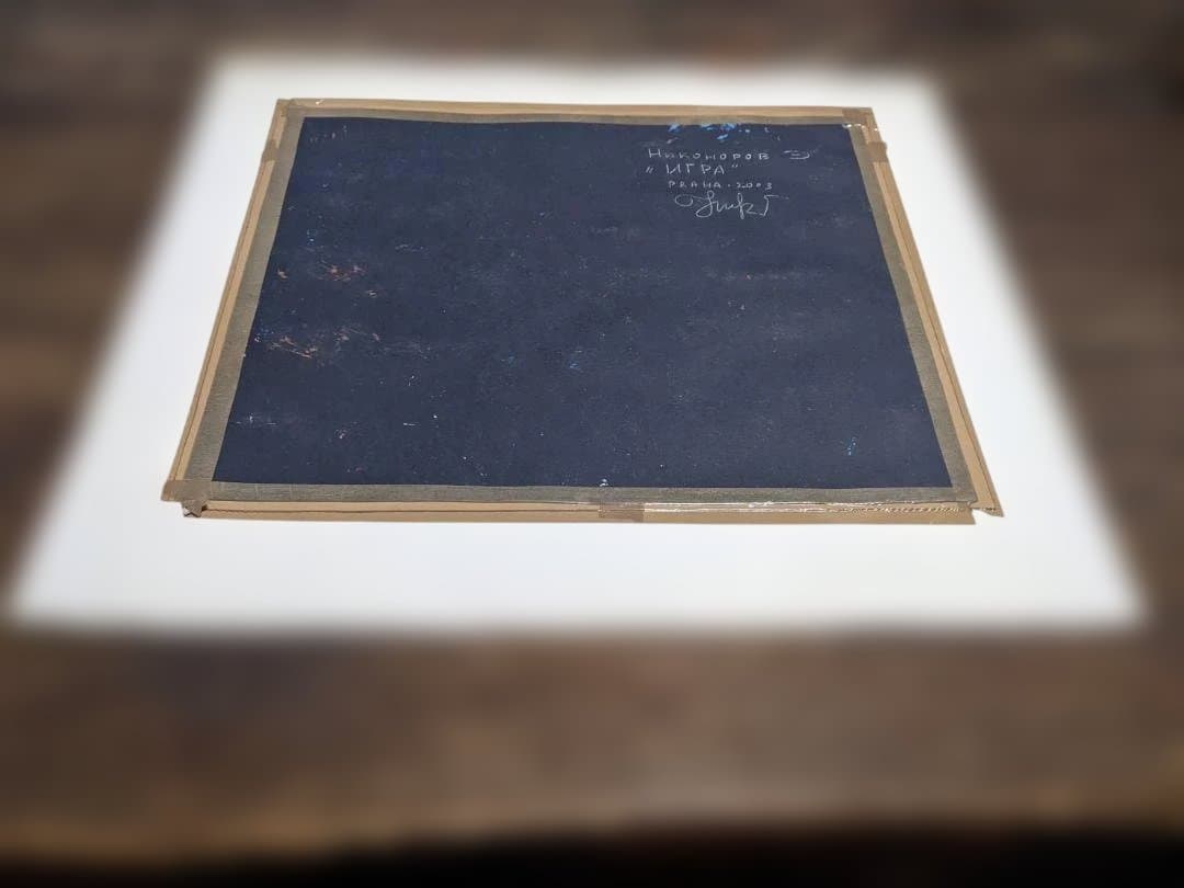 抽象画 男女のポーカー　絵画