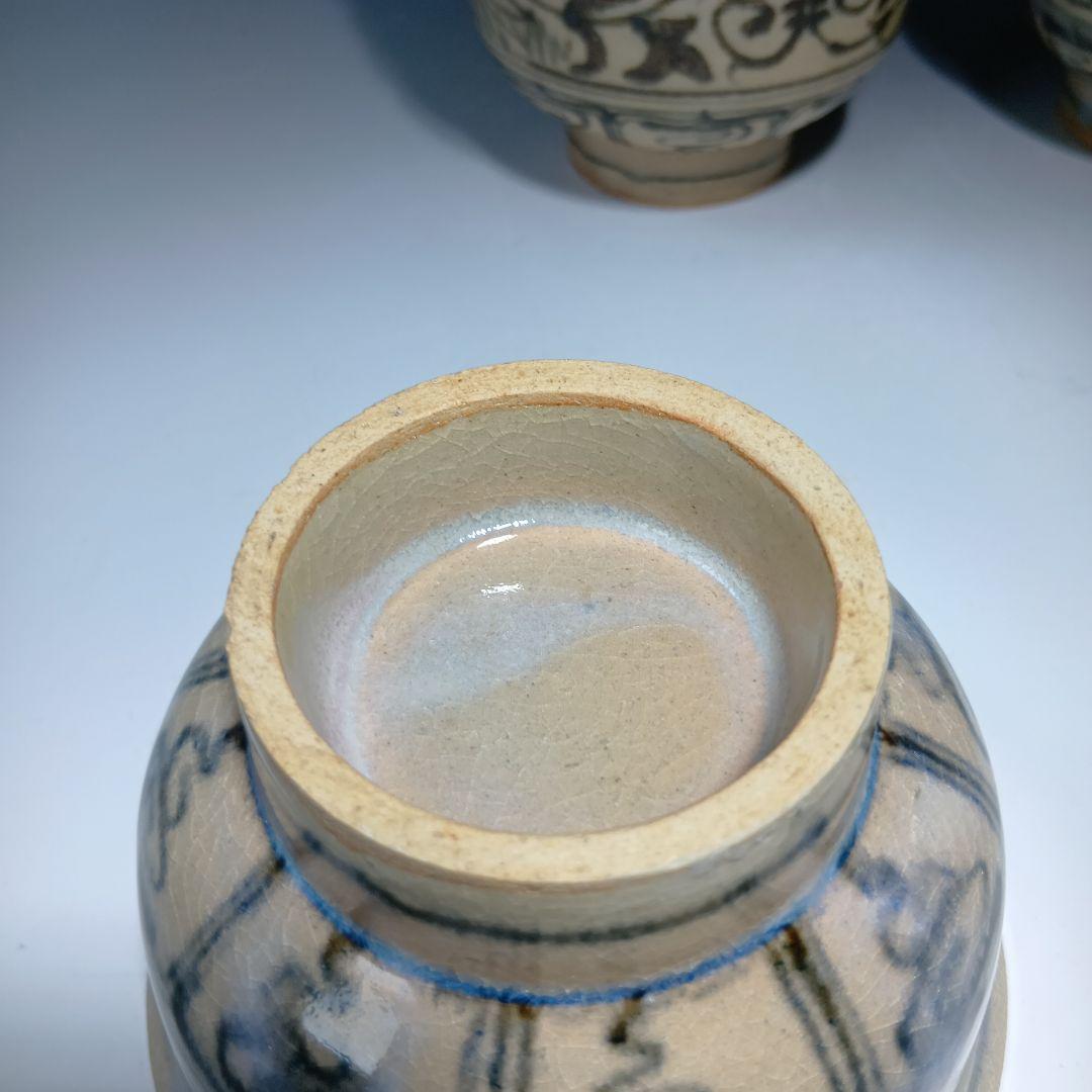 茶道具　楽山窯造　安南数茶碗10客　 美品　共箱