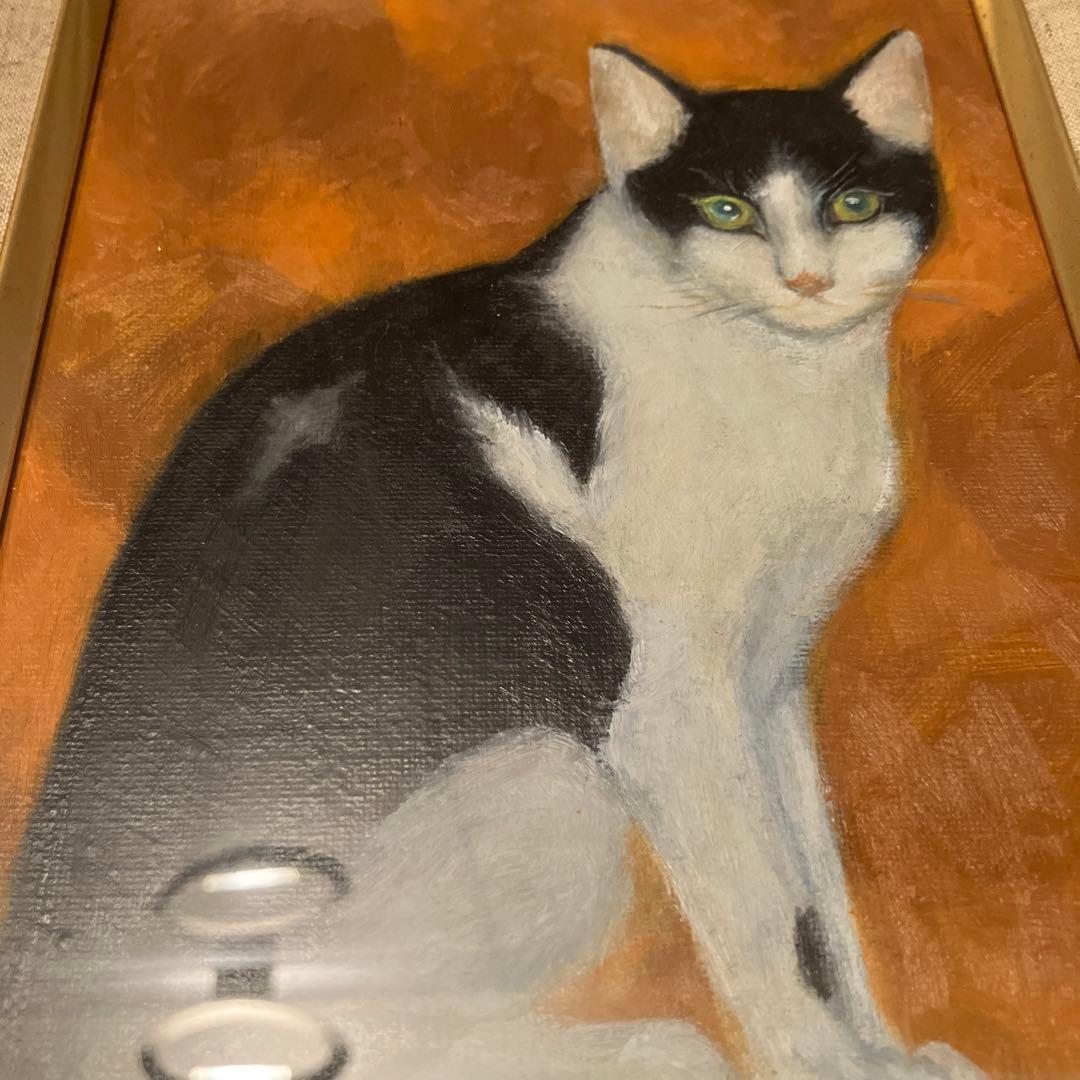 画家 岩田明美さんの引き込まれる美しさの『猫』の油絵（原画）