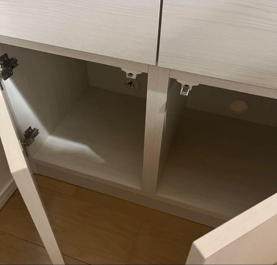 スクエアキャビネット幅70ハイ 引出しタイプ ホワイト