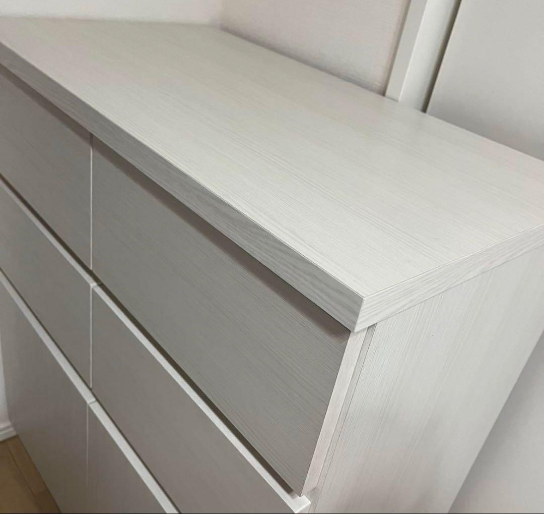 スクエアキャビネット幅70ハイ 引出しタイプ ホワイト