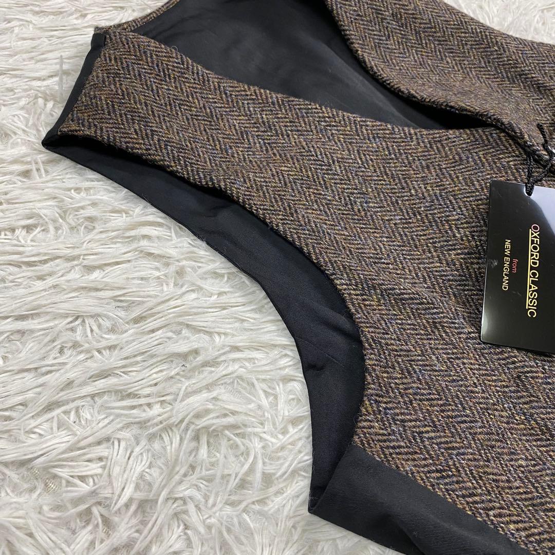 新品タグ付き✨ハリスツイード オックスフォードクラシック ヘリンボーンベストXL