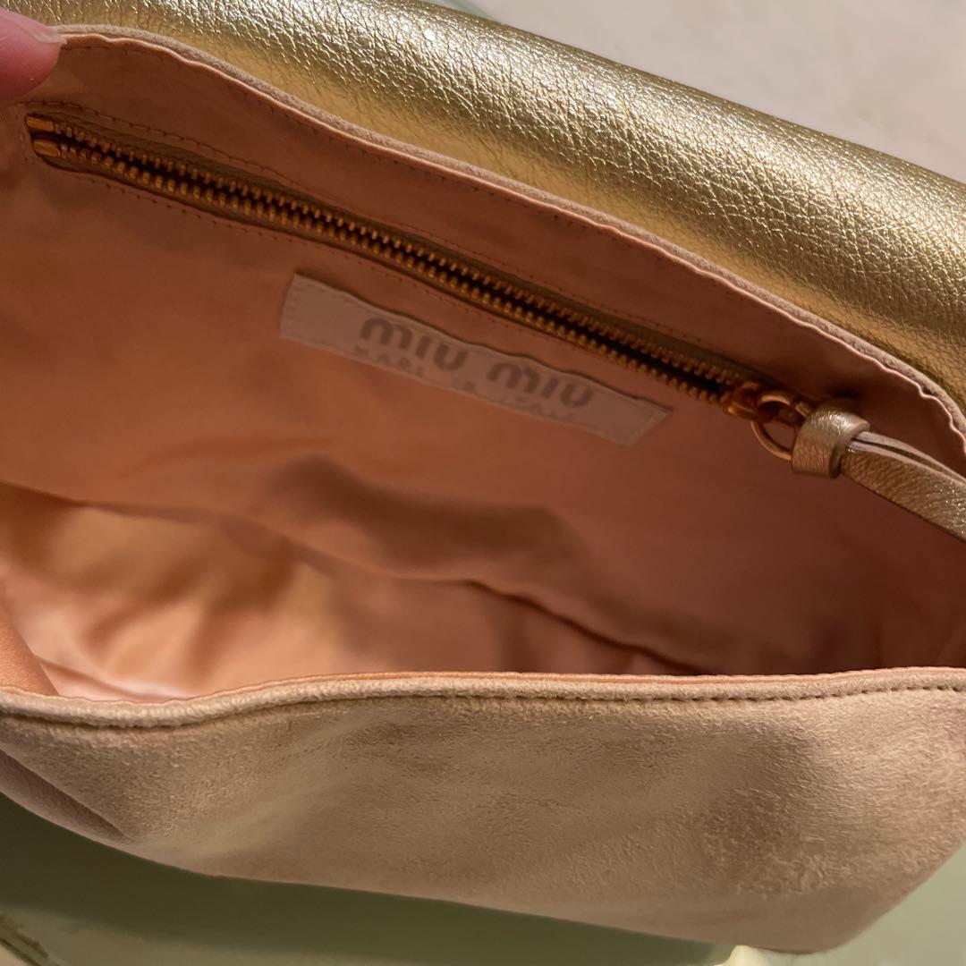 MIU MIUゴールドスパンコールバッグ
