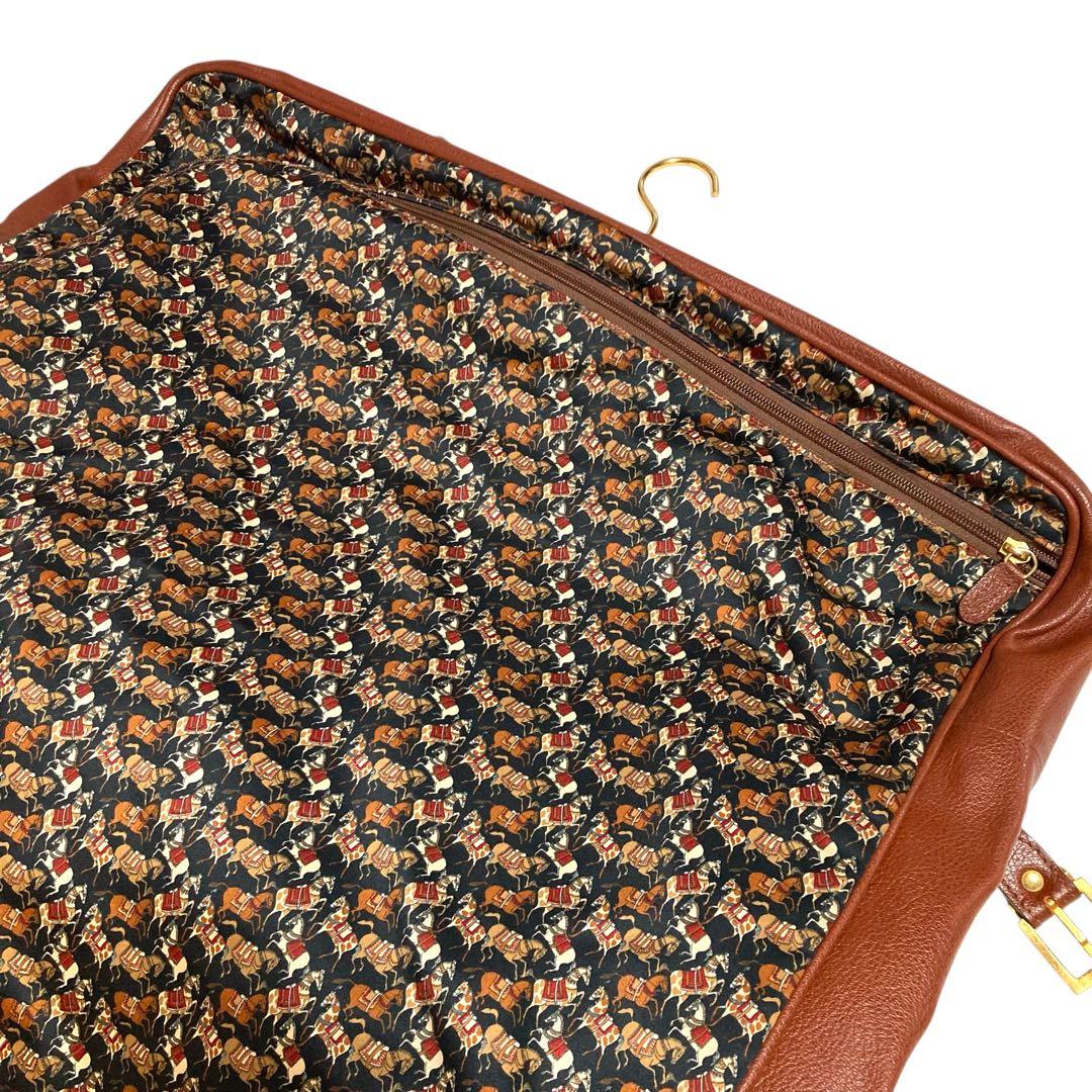 レア★サルヴァトーレ フェラガモ ガーメントバッグ ホース レザー ヴィンテージ