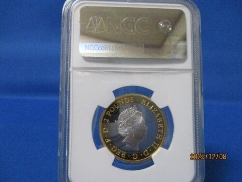 イギリス 2ポンド銀貨☆メイフラワー号航海400周年／未使用／NGC PF69