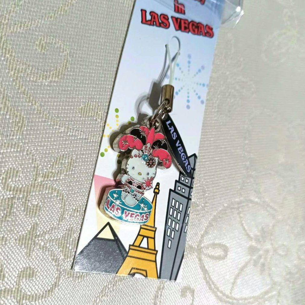 【レア】海外 ハローキティ　ラスベガス　根付け ストラップ　ご当地キティ