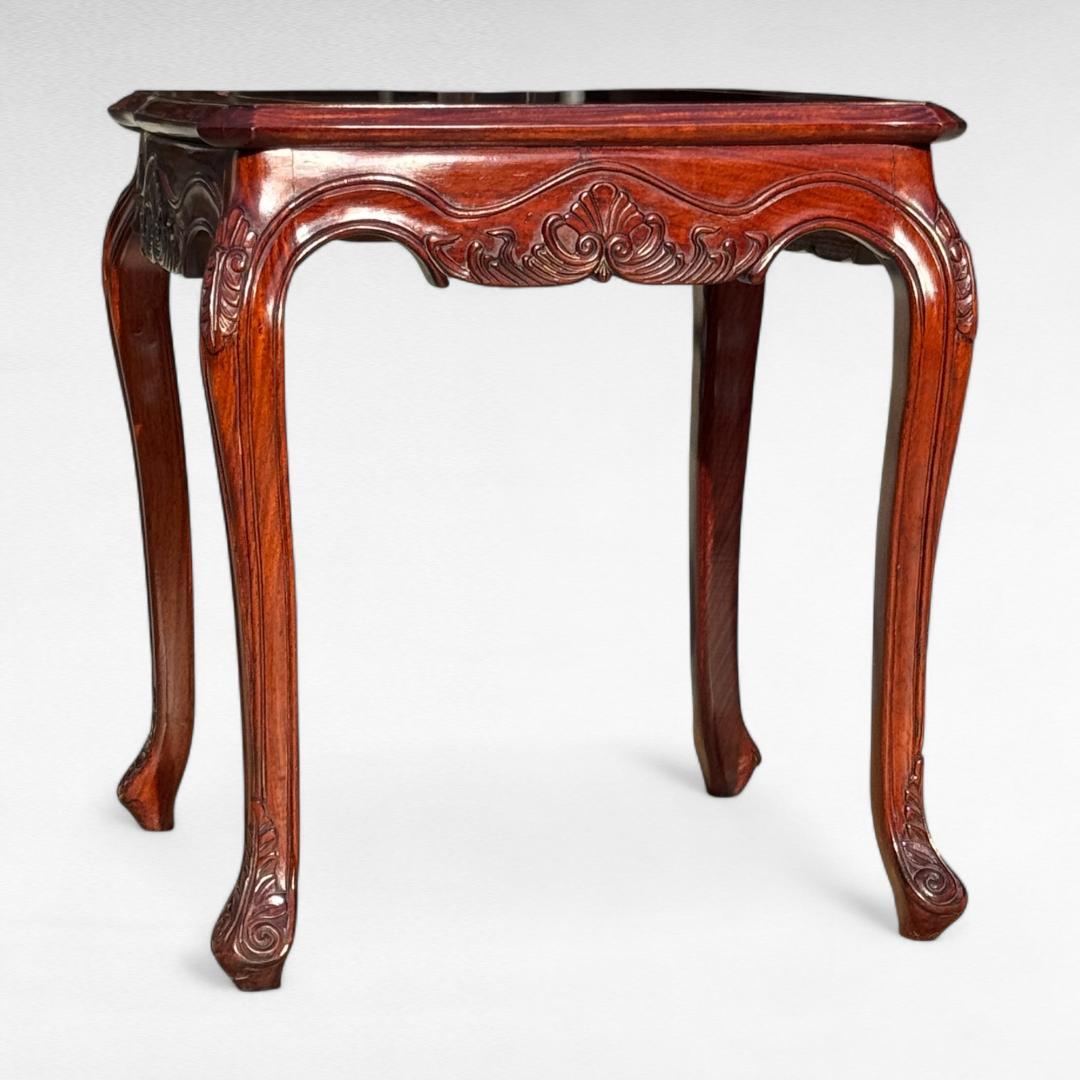 アンティーク サイドテーブル 彫刻 猫脚 クラシック調 エレガント