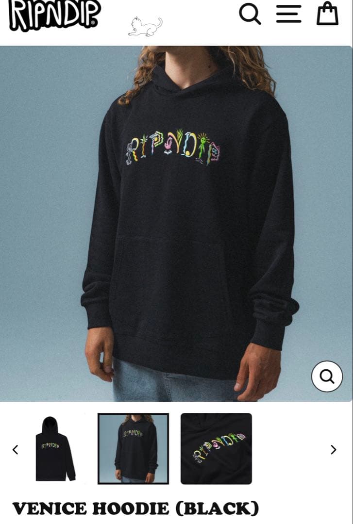 RIPNDIP VENICE HOODIE リップンディップ パーカー XL