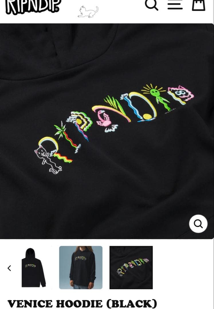 RIPNDIP VENICE HOODIE リップンディップ パーカー XL