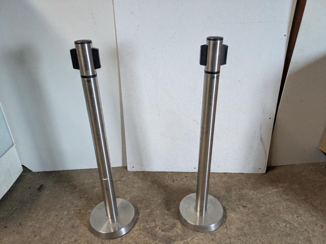 【中古】Teikinバリカー ポールスタンド・整列柱 2本セット