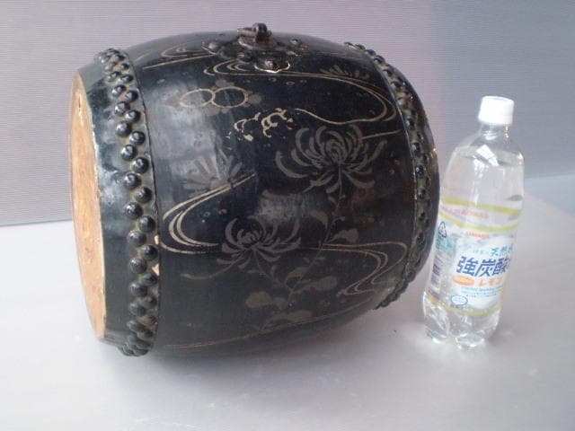 大正、昭和レトロ太鼓。ジャンク品。破れあり。