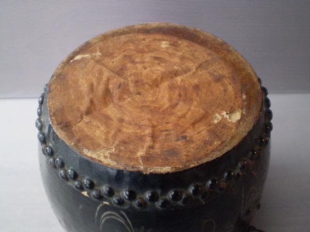 大正、昭和レトロ太鼓。ジャンク品。破れあり。