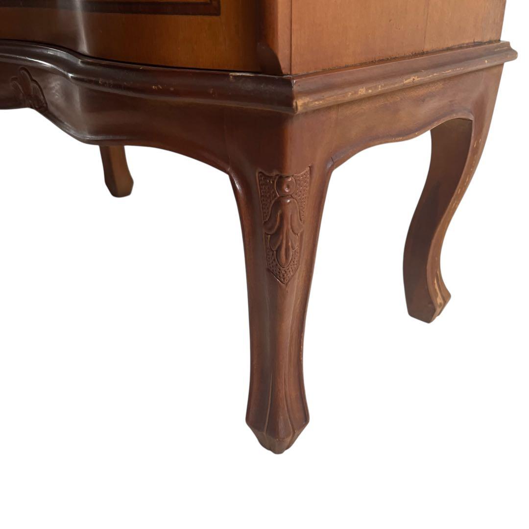 ✨イタリア製 アンティーク調 象嵌 3段コンソールチェスト 猫脚 洋箪笥 収納✨