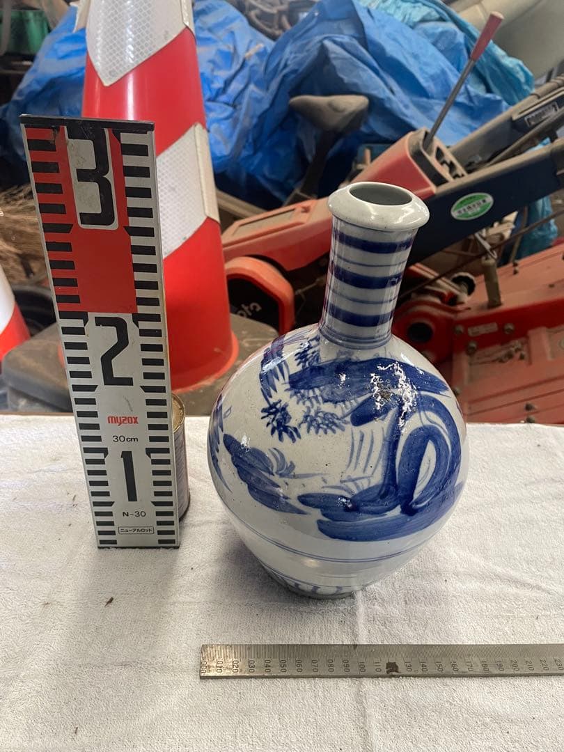 長沼焼　勢至堂焼　徳利　骨董　壺　アンティーク　28cm 陶芸品