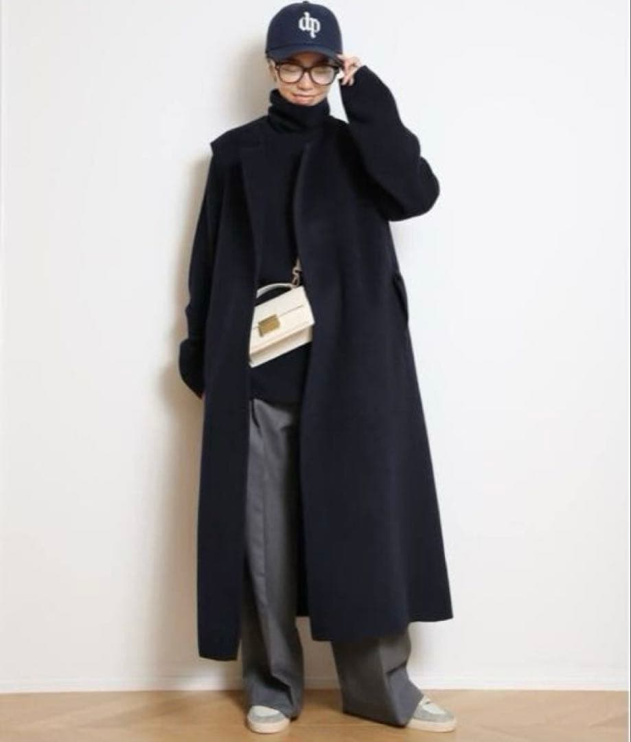 専用美品　Deuxieme Classe ウールアンゴラ ロングベスト　ネイビー