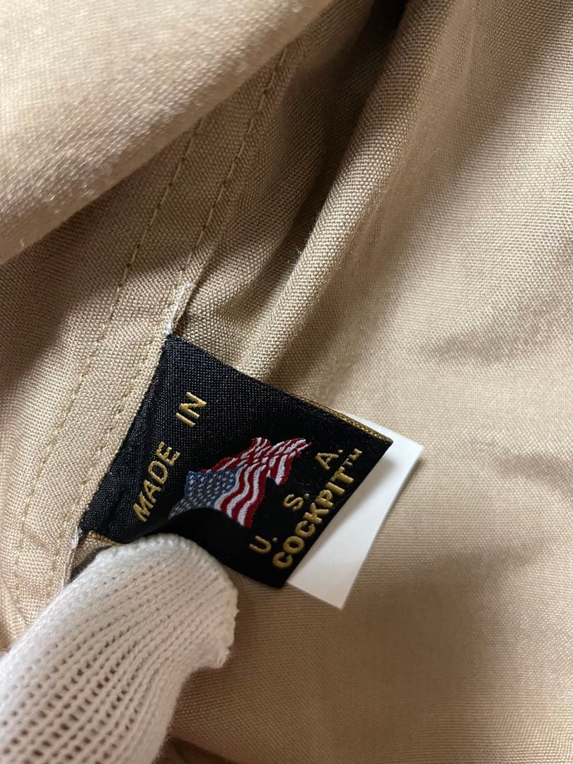 COCKPIT USA INCフライトジャケット　ベージュ　米空軍　Mサイズ