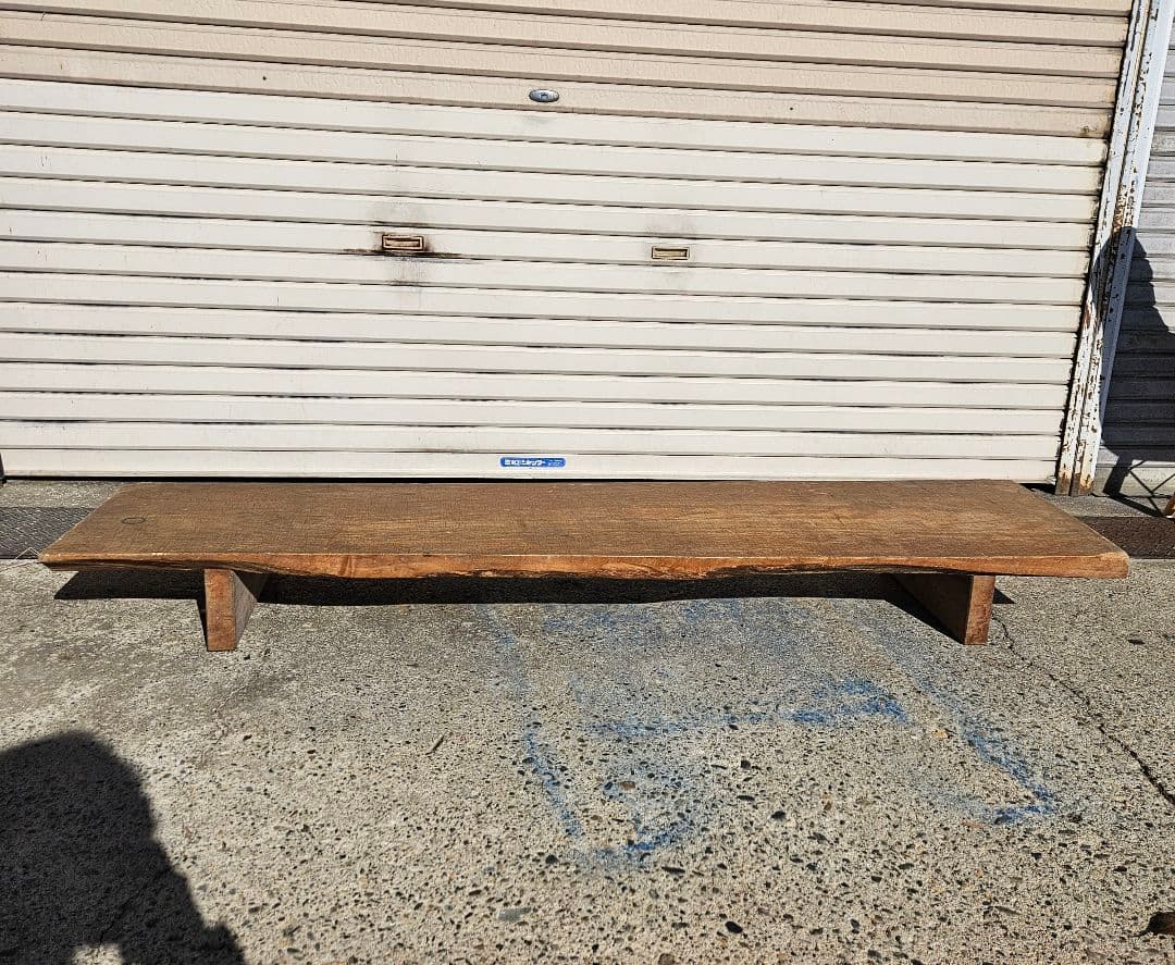 日本のアンティーク 古い裁板 在銘 無垢 一枚板 裁ち台 作業台 ヴィンテージ