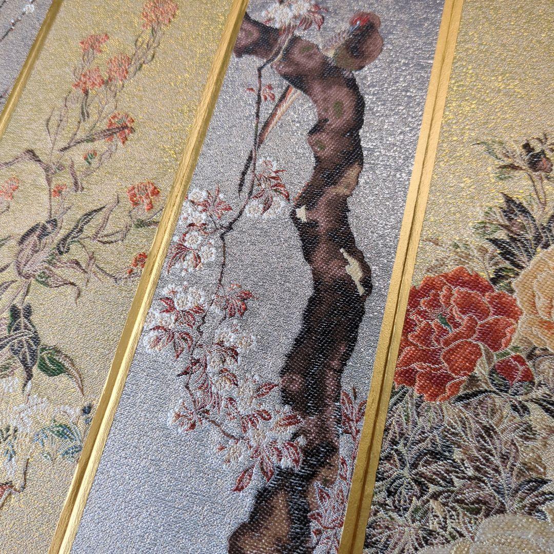 特価！掛短冊 抱一 花鳥十二ヶ月 画帳 短冊 12枚 美品 桐箱 複製