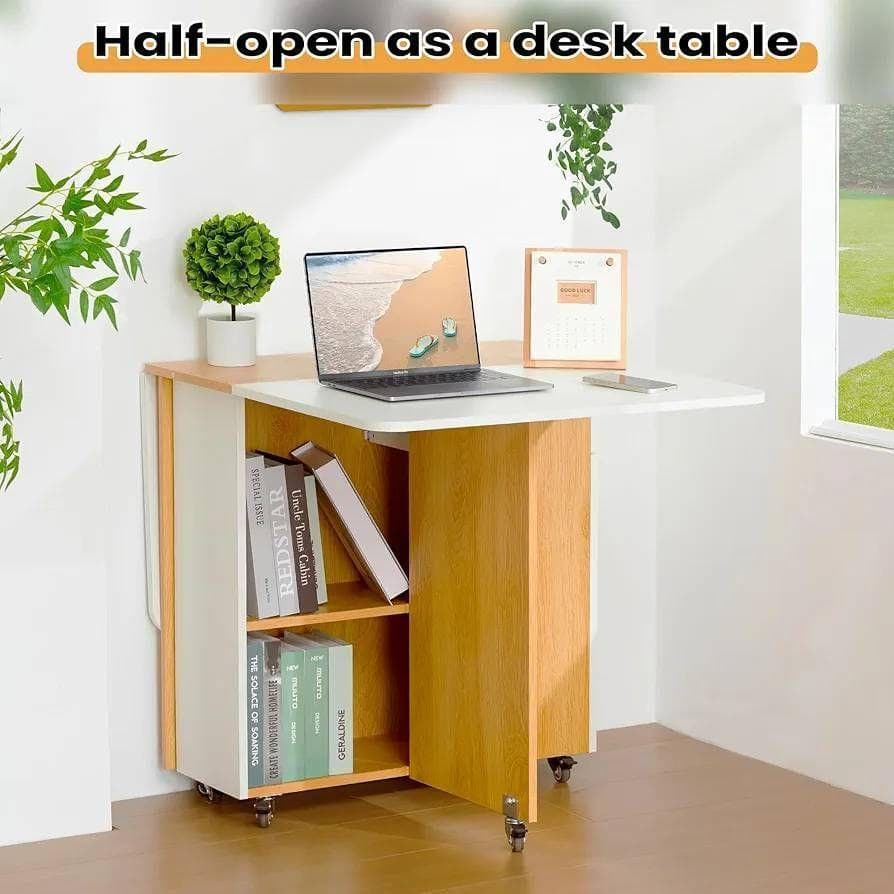 大特価❕淡色✨️2トーン✨️折り畳み ダイニング テーブル 省スペース 収納