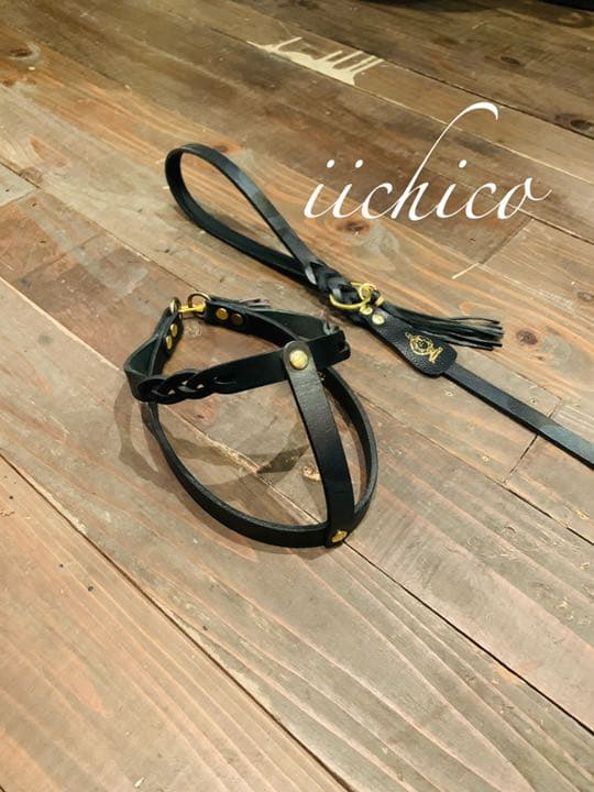 犬用　リード＆ハーネス2点SET❣️ミリタリーBlack＆Blackツートン