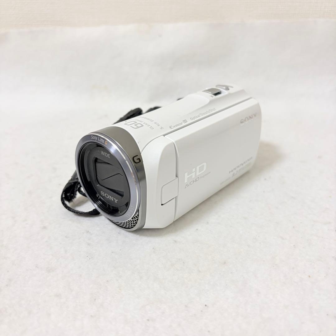 美品 SONY HDR-CX420 HANDYCAM ホワイト ビデオカメラ