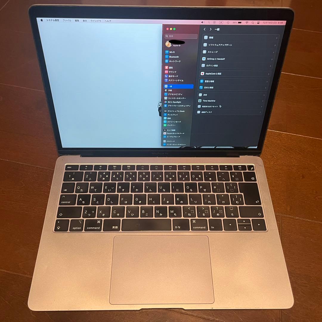 MacBook本体 MacBook Air (Retina, 13-inch, 2018)