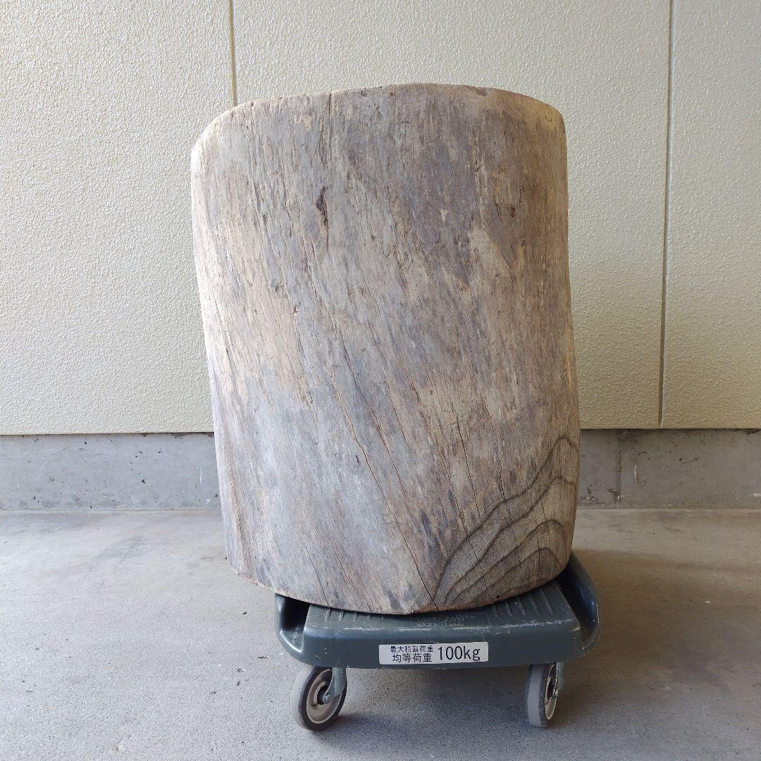 昭和レトロ　けやき臼　餅つきうす　アンティーク古道具　ジャンク品