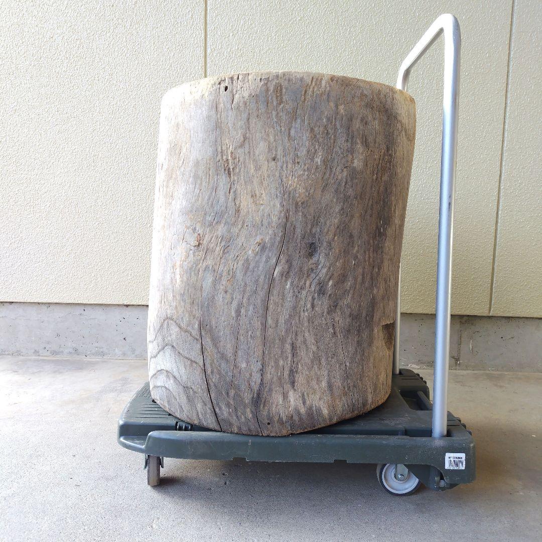 昭和レトロ　けやき臼　餅つきうす　アンティーク古道具　ジャンク品