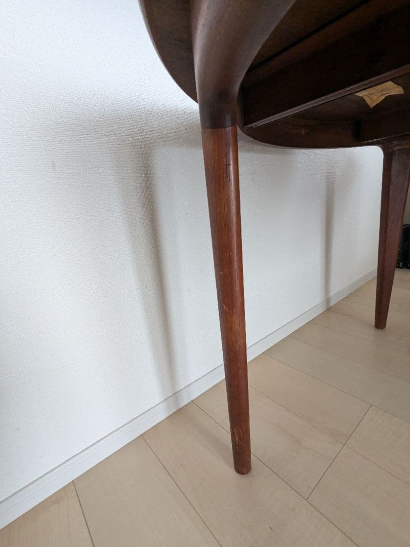 北欧 ビンテージ ヨハネス アンダーセン ダイニングテーブル　円卓　拡張板欠品