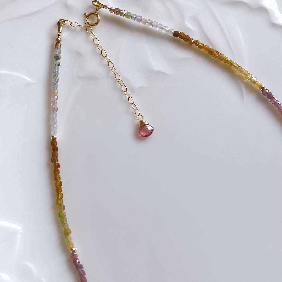 Kaya◆マルチカラートルマリンチョーカー✧合成アレキサンドライトチャーム