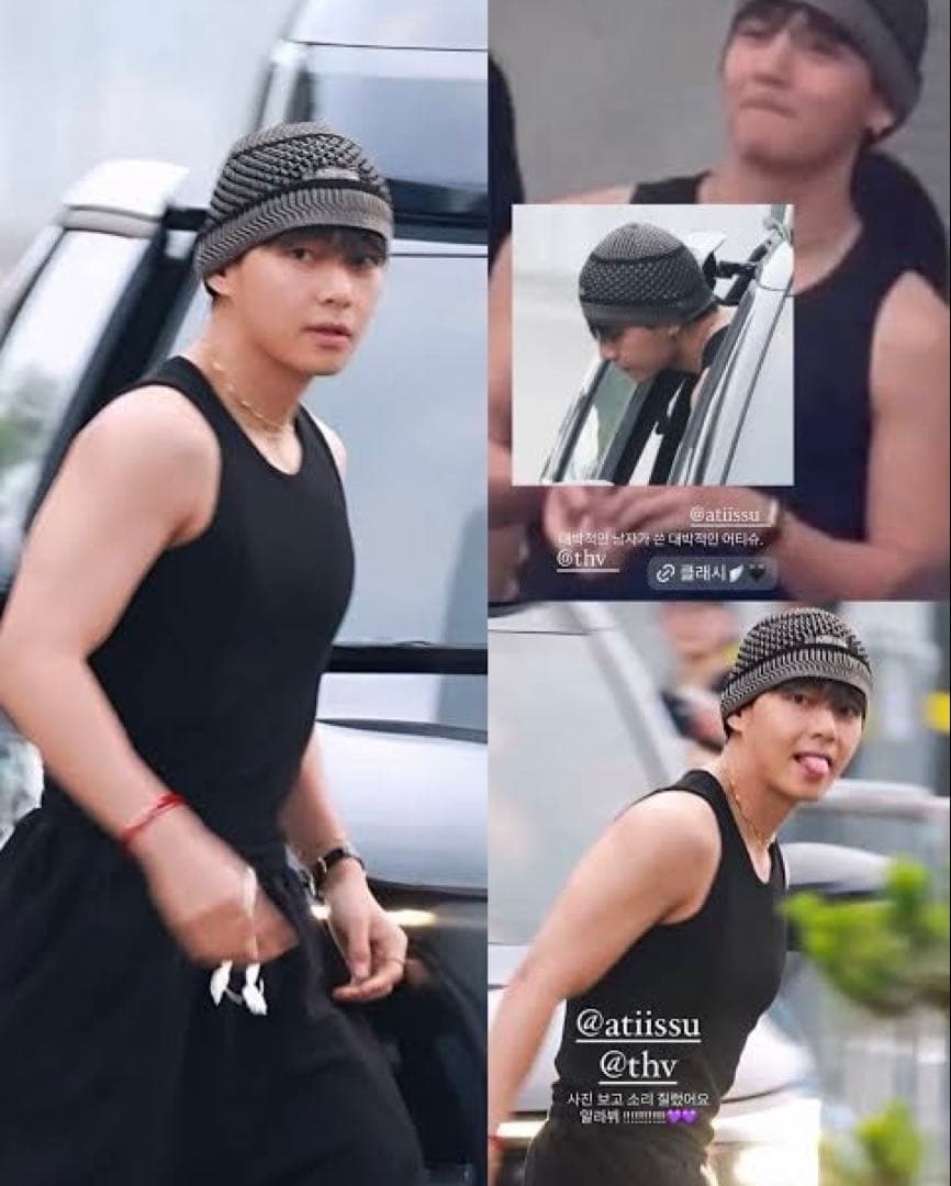 ATIISSU Classy Beanie ビーニー オリーブブラック