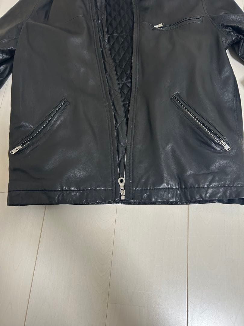 Stussy レザージャケット シングルライダース ステューシー ラムレザー