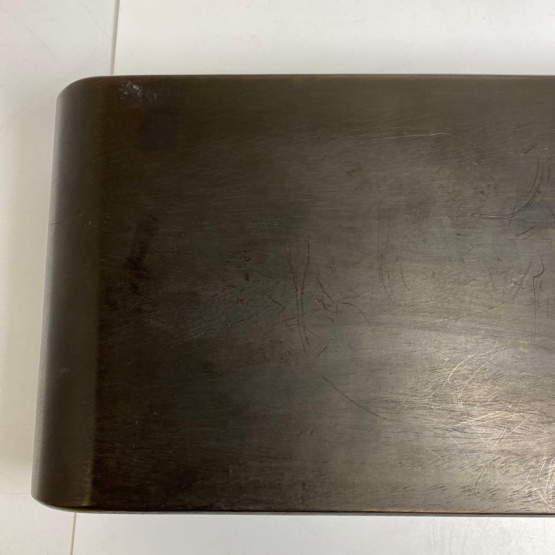 唐物　唐木　肉厚くりぬき曲台　幅約40㎝　3125gトコト東さ8-0107☆2F