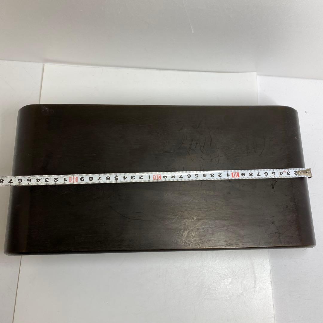 唐物　唐木　肉厚くりぬき曲台　幅約40㎝　3125gトコト東さ8-0107☆2F