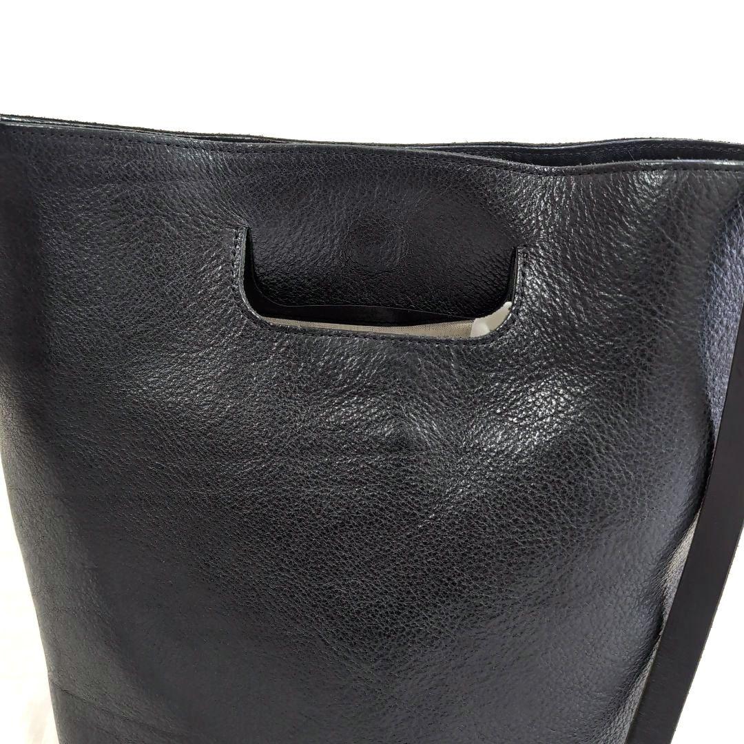 Ense / 2WAYレザートート　ブラック　シボ　北欧暮らしの道具店