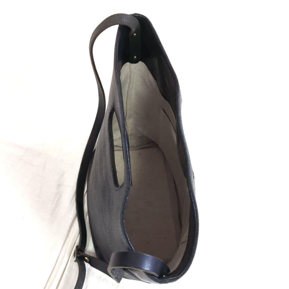 Ense / 2WAYレザートート　ブラック　シボ　北欧暮らしの道具店