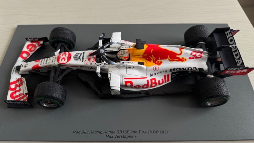 F1 スパーク レッドブル 1/18 トルコGp2021 ありがとうホンダ号