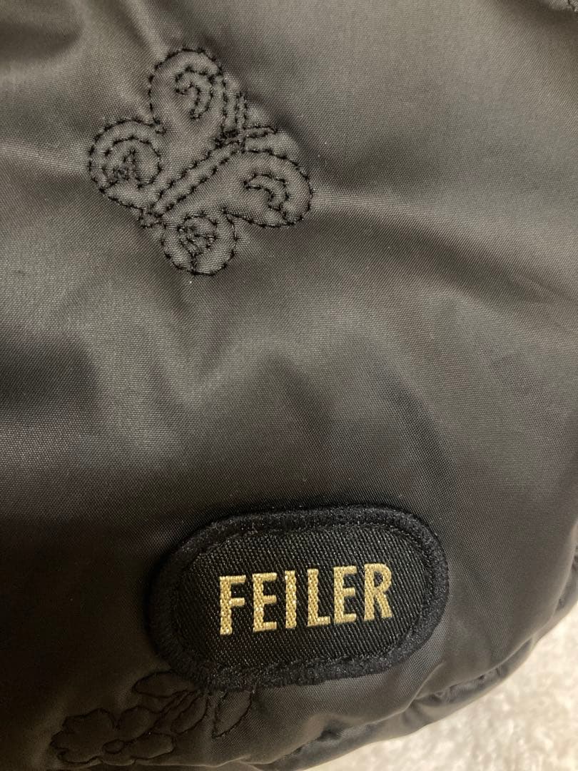 フェイラー　ハイジ　ハーフムーンバッグ　黒