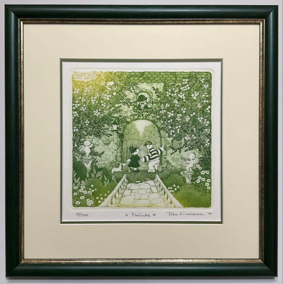 絵画・額縁・銅版画・上砂理佳・Prelude・エッチング・メルヘン・美術品・雑貨
