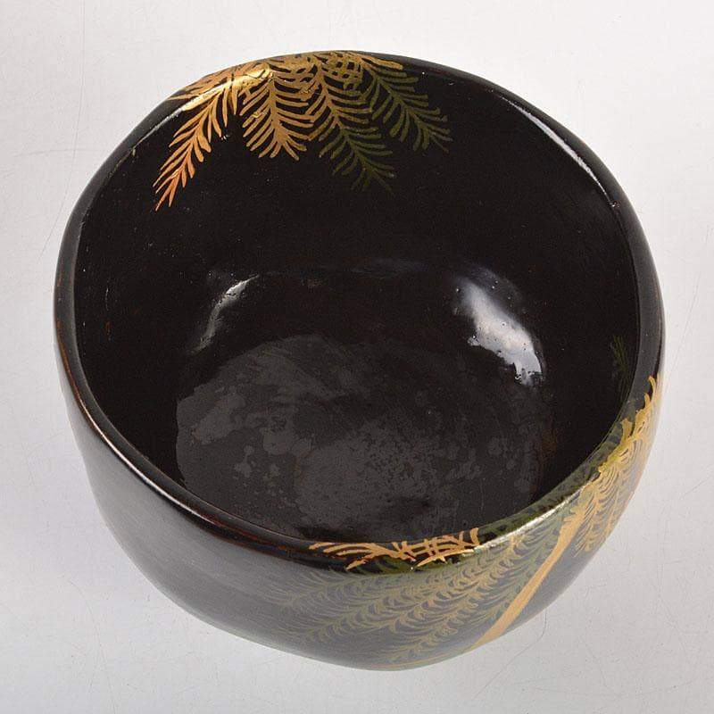 茶道具　平安　加藤光漆造　螺鈿装飾　乾漆茶碗　共箱　V　6724