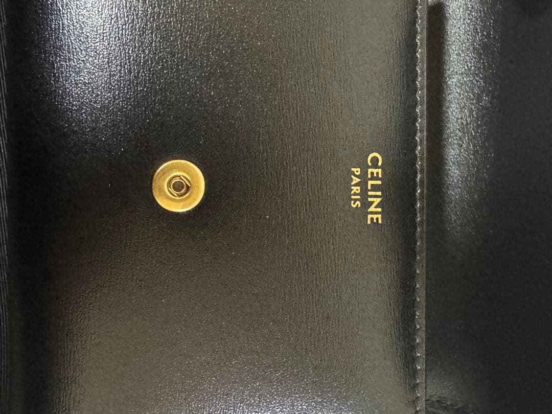 CELINE 三つ折り財布　ブラック