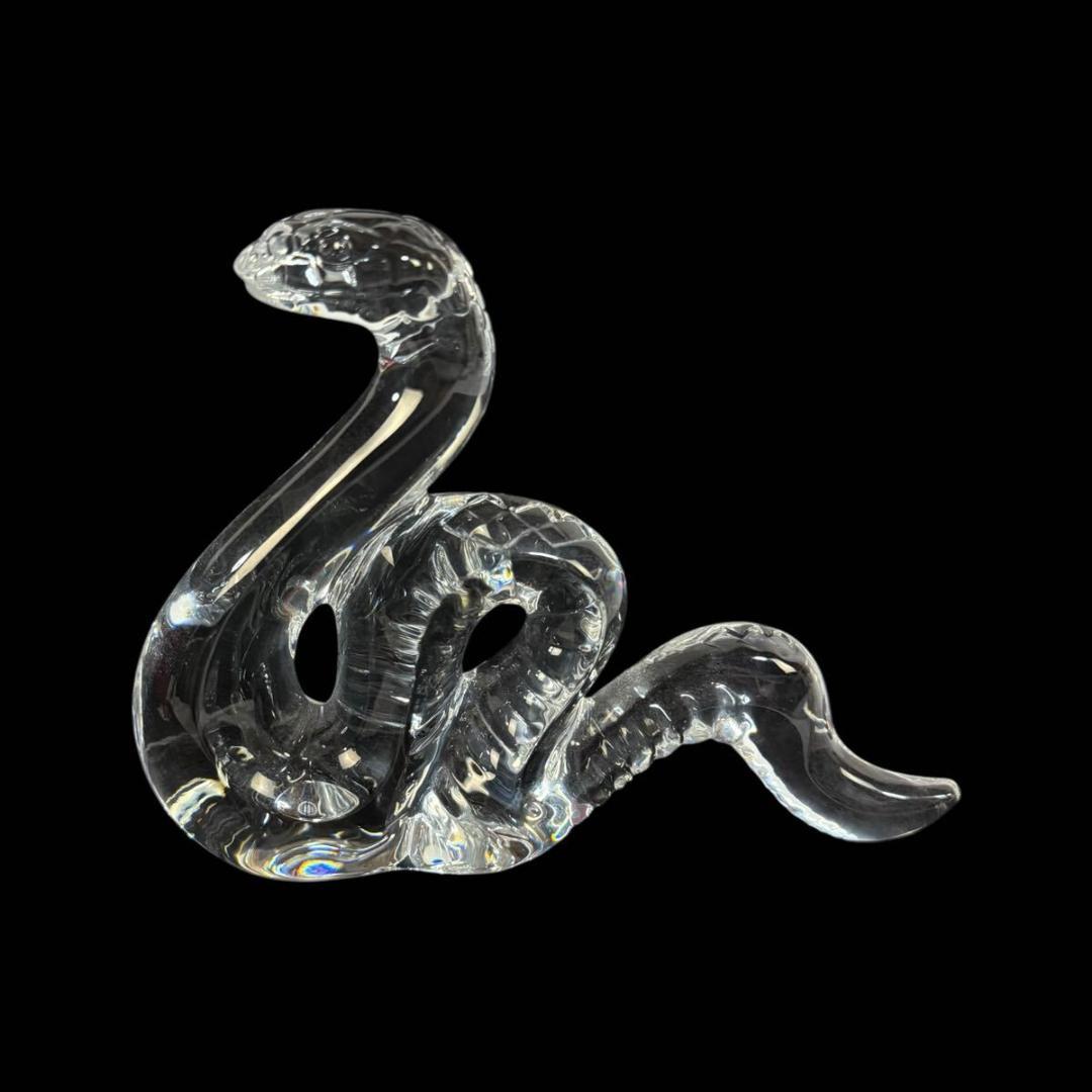 【未使用】Baccarat ラ 干支 巳 蛇 クリスタルフィギュリン 元箱 付き