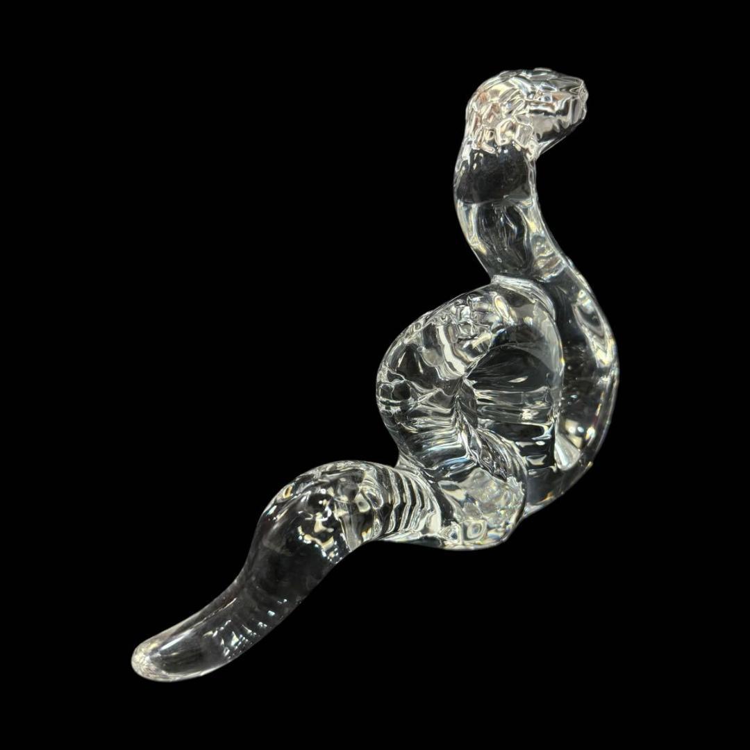 【未使用】Baccarat ラ 干支 巳 蛇 クリスタルフィギュリン 元箱 付き