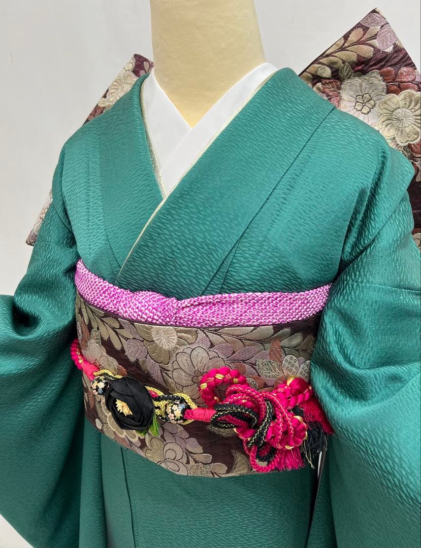 振り袖　フルセット　長襦袢　パーティー　成人式　金彩加工　刺繍入　辻ヶ花　671