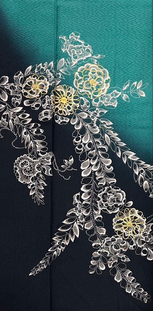振り袖　フルセット　長襦袢　パーティー　成人式　金彩加工　刺繍入　辻ヶ花　671