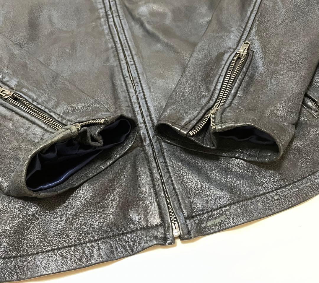 RIDEZ シープスキン　シングル　レザージャケット　メンズ　M