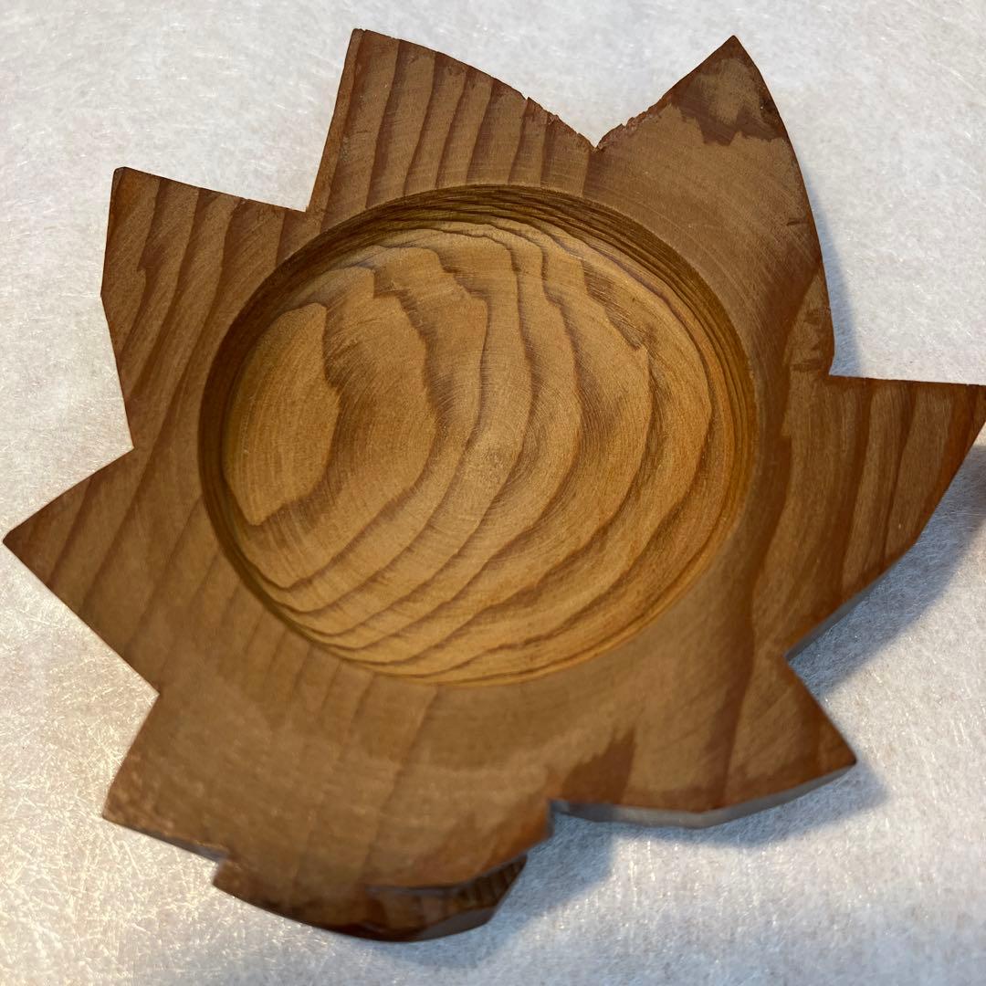 茶道具　香合　一位木(アララギ)使用　もみじ香合　紙箱　配送用桐箱　S61KG