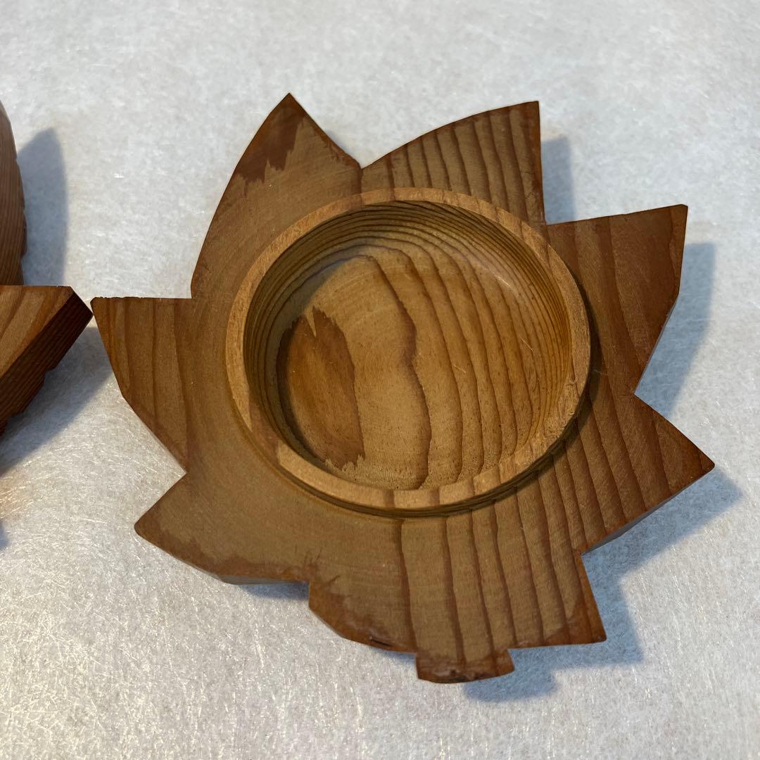 茶道具　香合　一位木(アララギ)使用　もみじ香合　紙箱　配送用桐箱　S61KG